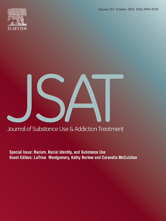 Go to journal home page - Journal of Substance Use and Addiction Treatment